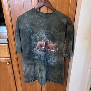 The Mountain Scenic Deer Print T Shirt